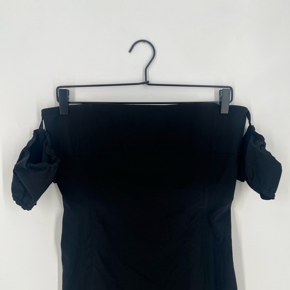 We11done Rare Detachable Sleeve Nylon Sheath Convertible Strapless Mini Dress - Picture 2 of 10